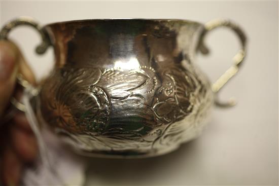 A Charles II silver porringer, 2.5 oz.